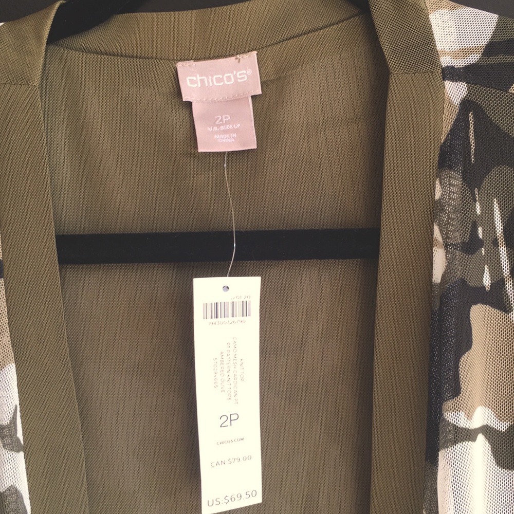 Mesh cardigan olive green